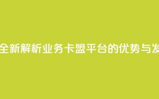 dy业务卡盟网站 - 全新解析DY业务卡盟平台的优势与发展潜力!