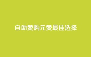 自助赞购：1元100赞最佳选择