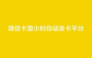 微信卡盟24小时自动发卡平台 - 微信卡盟：稳定发卡平台  24小时自动发卡，快速、便捷的购卡体验。