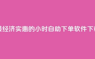 最经济实惠的24小时自助下单软件下载