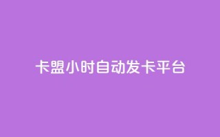 cf卡盟24小时自动发卡平台 - 全天候自动发卡平台cf卡盟助力游戏畅玩!