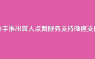 快手推出真人点赞服务支持微信支付