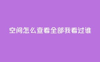 qq空间怎么查看全部我看过谁,24小时自助下单云小店 - qq空间访问人数怎么刷上去 - 卡盟发卡自助平台