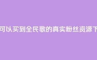 哪里可以买到全民K歌的真实粉丝资源