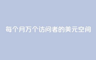 每个月10万个访问者的1美元空间