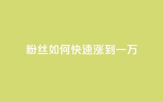 粉丝如何快速涨到一万,qq自助平台全网最低 - 卡盟低价自助下单科技 - 拼多多上粉丝是怎么来的