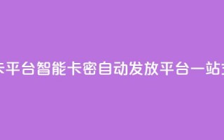 卡密在线自动发卡平台 - 智能卡密自动发放平台一站式解决方案~