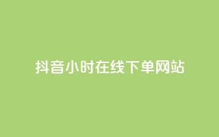 抖音24小时在线下单网站 - 抖音快速下单网站24小时在线购物——优质资源分享。