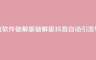 抖音自动引流软件破解版(破解版抖音自动引流软件免费下载)