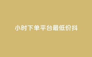 24小时下单平台最低价抖,nap6科技网自助平台 - 快手涨赞涨流量 - 闲鱼业务自助网站