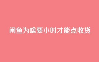 闲鱼为啥要24小时才能点收货,ks24小时免费下单平台 - ks24小时自助业务 - 冰点卡盟