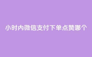 24小时内微信支付下单，点赞哪个？