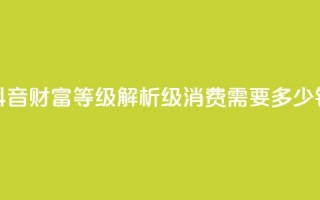 抖音财富等级解析：24级消费需要多少钱