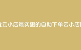 全网自助下单最便宜云小店 - 最实惠的自助下单云小店服务尽在这里。