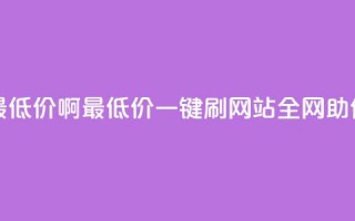 qq刷网站全网最低价啊 - 最低价，一键刷网站全网，QQ助你实现！。