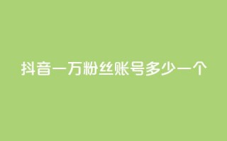 抖音一万粉丝账号多少一个,抖音怎么涨粉又快又有效 - 快手业务在线下单平台全网最低 - CF辅助卡盟