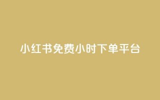 小红书免费24小时下单平台 - 小红书24小时免费在线下单，全新购物平台！~