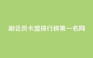 刷会员卡盟排行榜第一名网 - 彩虹代刷系统倒闭了吗