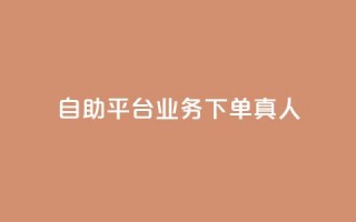 自助平台业务下单真人 - 自主平台业务下单实人引流服务!