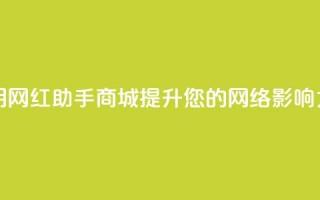 如何利用网红助手商城提升您的网络影响力