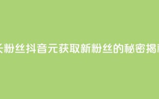 抖音1元长1000粉丝 - 抖音1元获取1000新粉丝的秘密揭秘！