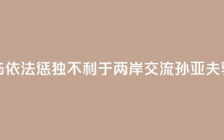 大陆依法惩“独”不利于两岸交流？孙亚夫驳斥