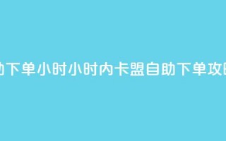 qq卡盟自助下单24小时(24小时内QQ卡盟自助下单攻略)