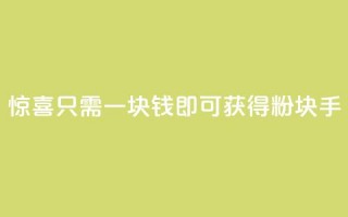 惊喜！只需一块钱，即可获得1000粉块手！