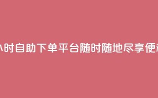 24小时自助下单平台——随时随地尽享便利