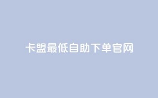 卡盟最低自助下单官网 - 卡盟官网自助下单，最低价格保证！!