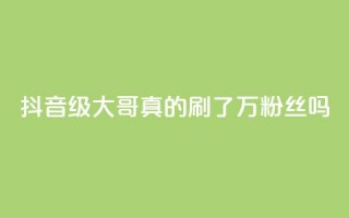 抖音60级大哥：真的刷了2000万粉丝吗？