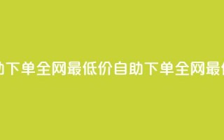 qq24小时自助下单全网最低价(qq自助下单全网最低价服务)