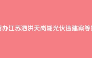 两部门联合挂牌督办江苏泗洪天岗湖光伏违建案等重大疑难复杂案件