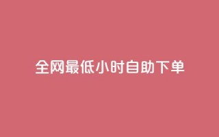 全网最低24小时自助下单 - 全网24小时最低价格快速下单服务！