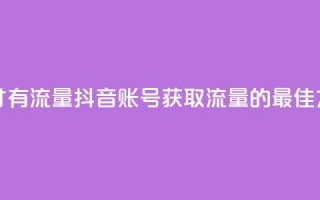 抖音怎么起号才有流量 - 抖音账号获取流量的最佳方法解析~