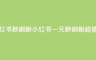 1元小红书秒刷1000粉(小红书一元秒刷1000粉，超值暴击！)