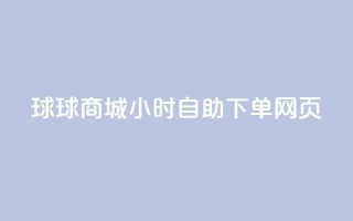 球球商城24小时自助下单网页 - 24小时自助下单网页-球球商城，满足全天候购物需求~