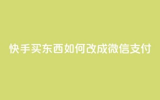 快手买东西如何改成微信支付 - 快手购物如何切换到微信支付技巧详解！