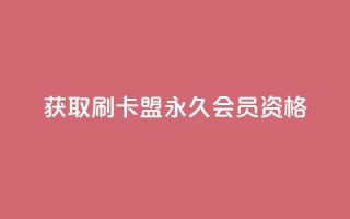 获取刷卡盟QQ永久会员资格