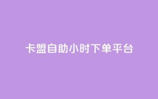 卡盟自助24小时下单平台 - 24小时自助下单平台，助您轻松升级您的卡盟业务!