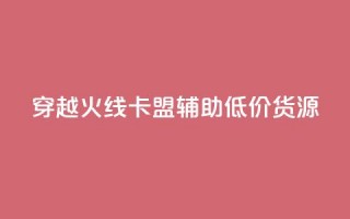 穿越火线卡盟辅助低价货源 - 穿越火线卡盟辅助低价货源，限时优惠！!