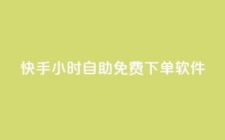 快手24小时自助免费下单软件 - 快手推出24小时自助下单免费软件新体验!