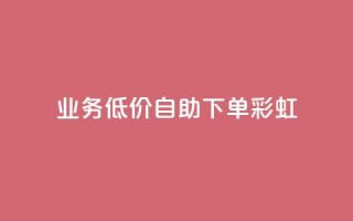 dy业务低价自助下单彩虹 - 便捷自助下单：彩虹dy业务超低价格~