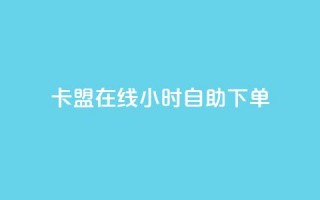 卡盟在线24小时自助下单 - 24小时在线自助下单卡盟服务！