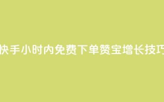 快手24小时内免费下单100赞宝增长技巧