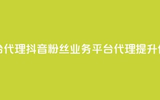 抖音粉丝业务平台代理 - 抖音粉丝业务平台代理 - 提升你的粉丝量!