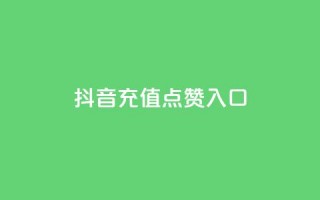 抖音充值点赞入口 - 抖音业务低价在线购买