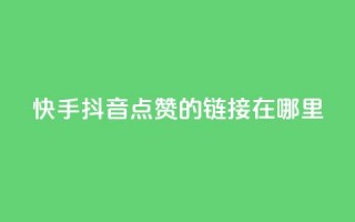 快手抖音点赞的链接在哪里,刷粉黑科技涨粉工具 - 0.1 100赞 - qq说说转发量刷取