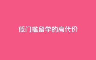 “低门槛”留学的“高代价”