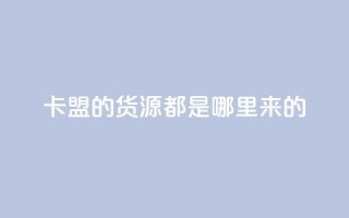 卡盟的货源都是哪里来的 - 卡盟货源获取渠道揭秘！